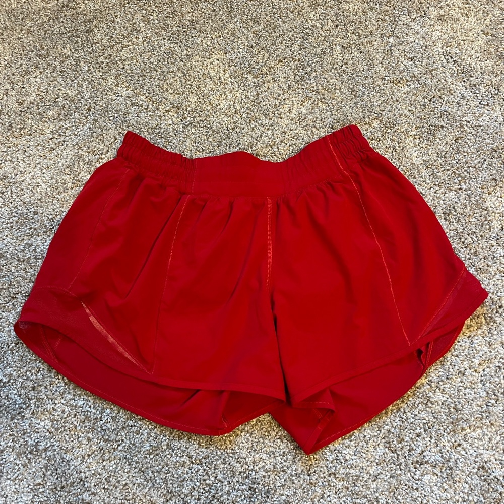 Red Lulu lemon shorts